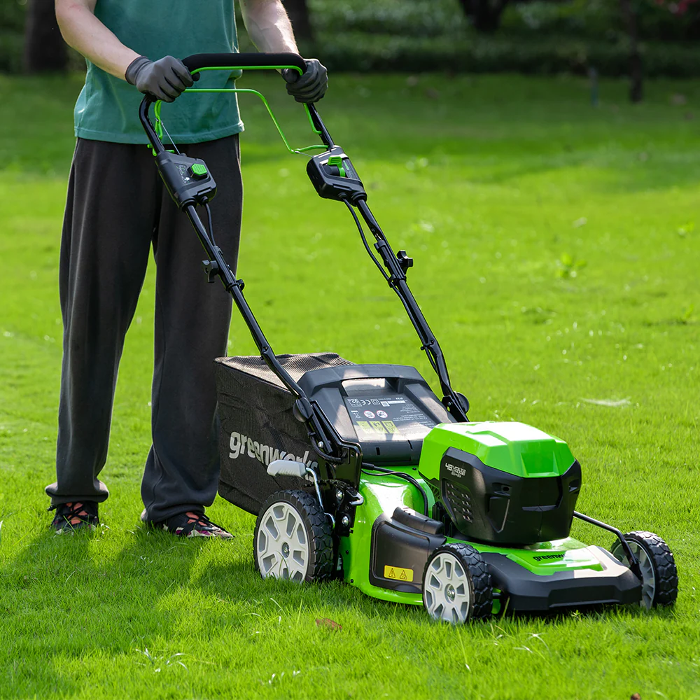 POWERALL 48V (24V x 2) Rasenmäher 46cm mit Radantrieb - Ohne Akku - Image 5