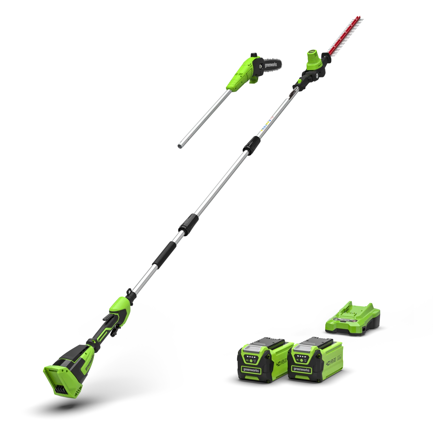 40V Hochentaster & Stab-Heckenschere Gen. II - 2x 2Ah Akkus