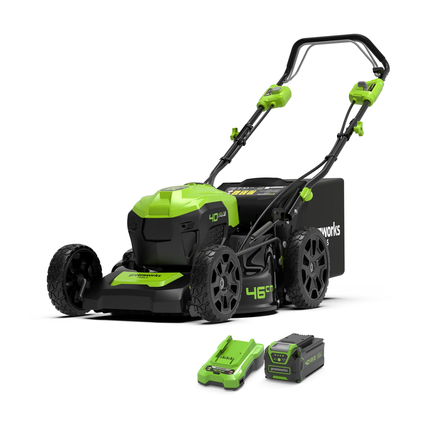 40V Rasenmäher 46cm mit Radantrieb - 4Ah Akku