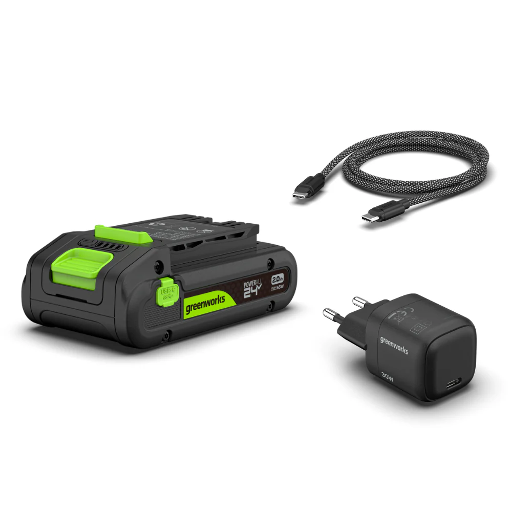 POWERALL 24V Starter Kit 2Ah USB-C Akku + 30W Ladegerät